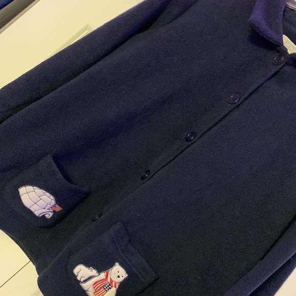 Christopher & Banks fleece button down sweater - Picture 4 of 9